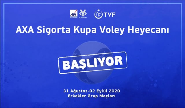 AXA Sigorta Kupa Voley Erkekler Grup Etabı Karşılaşmaları Başlıyor