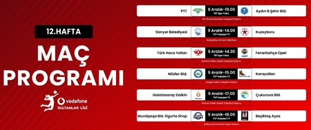 Vodafone Sultanlar Ligi’nde 12. Hafta Başlıyor
