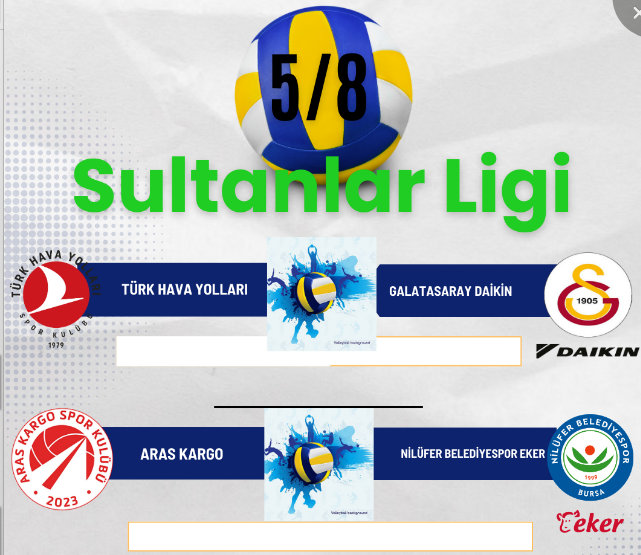 Sultanlar Ligi’nde 5/8 Play-Off  1. Etap maç programı belli oldu