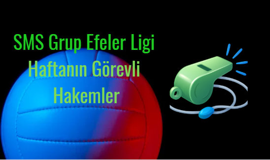 SMS Grup Efeler Ligi play-off final ve 3-4 etabında görev verilen hakemlerimiz