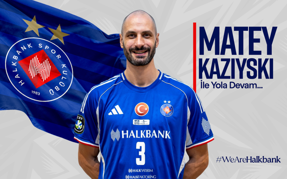 Halkbank, Matey Kaziyski ile “Yola Devam” Dedi